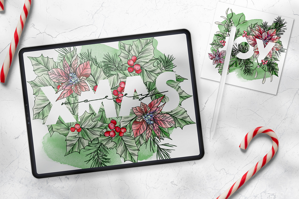 Watercolor christmas illustrations, a Decorative Illustration by Tanya Vollar (Photo 3 of 12)