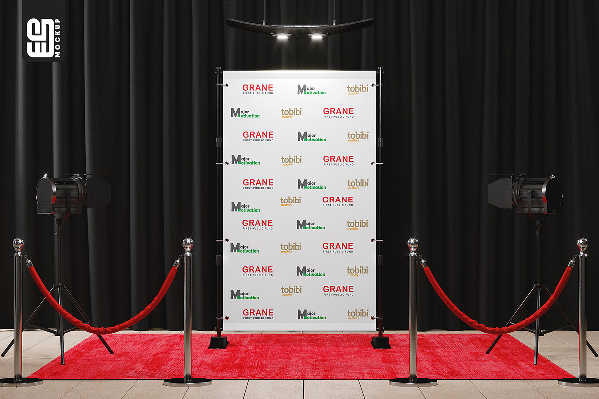 Step And Repeat Banner Mockup, an Advertising Mockup by SD Mockup (Photo 3 of 4)