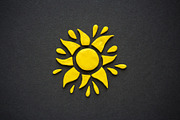 Cheerful Sun on a Black Background, a Seasonal Illustration by Countryside life (Thumbnail 3 of 8)