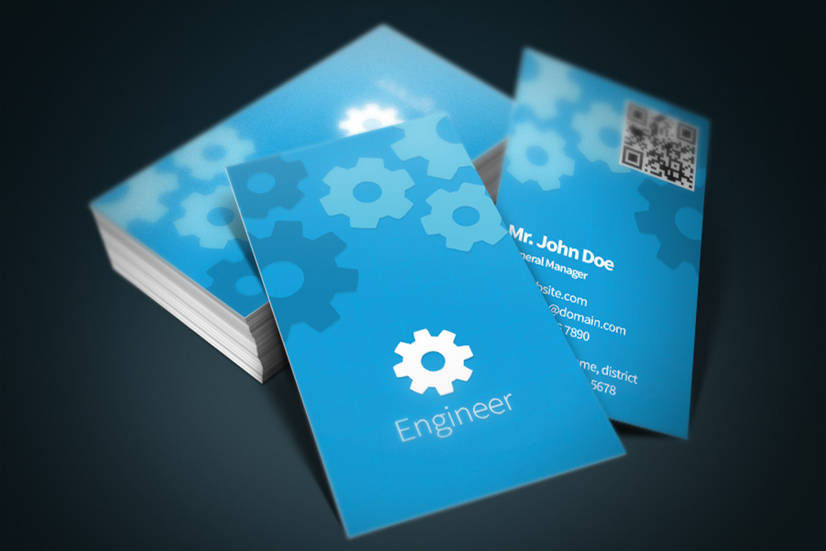 Engineer Business Card + Bonus, a Business Card Template by Rafael Oliveira (Photo 3 of 5)