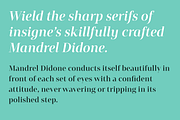 Mandrel Didone, a Font by insigne (Thumbnail 5 of 5)