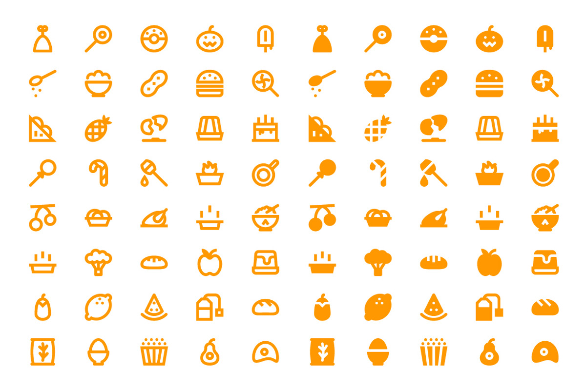 340 Food and Drinks Material Icons, a Solid Icon by Creative Stall (Photo 4 of 7)