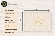 Birthday Card & A7 Envelope Printabl, a Card Template by Print Haven (Thumbnail 2 of 4)