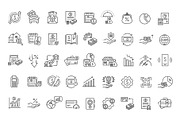Finance Line Icons Set. Vector, an Outline Icon by Tettygreen (Thumbnail 2 of 2)