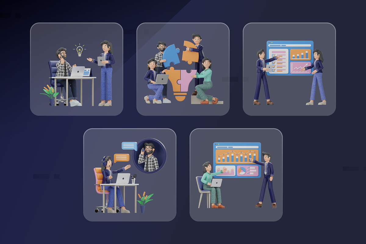 3D Career Illustration Set, a Person Illustration by Flat Icons (Photo 6 of 8)
