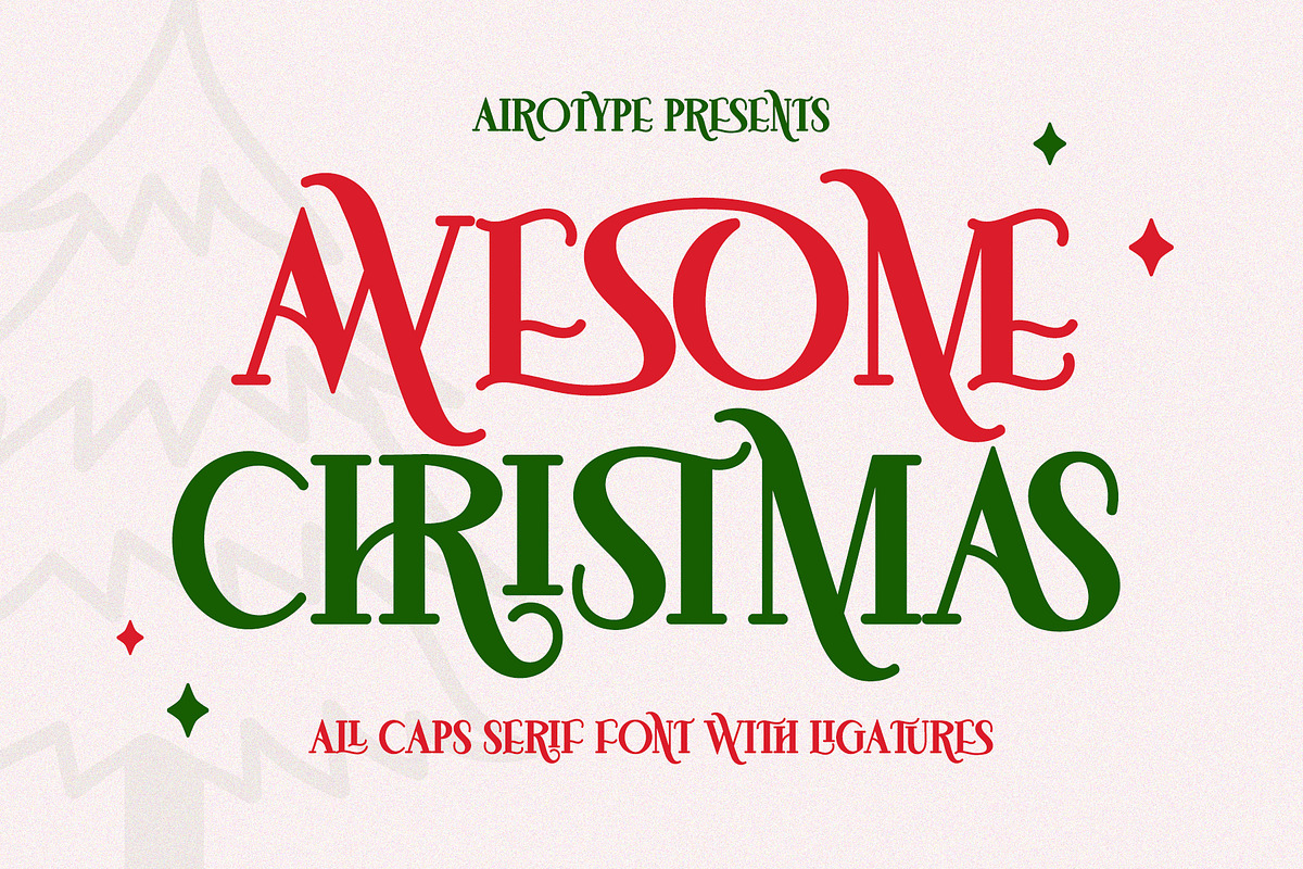 Awesome Christmas Display Serif Font, a Serif Font by Airotype (Photo 1 of 12)