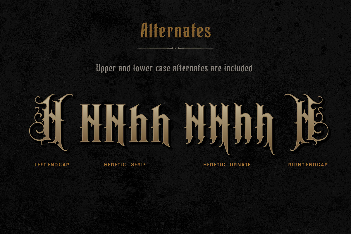 Heretic Blackletter Font Family, a Blackletter Font by StockMamba (Photo 8 of 13)