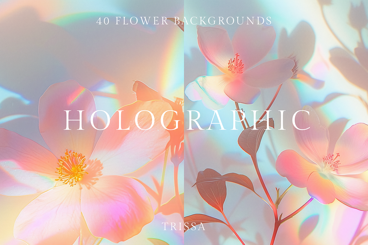 145 Holographic Backgrounds Bundle, a Texture Graphic by Trissa (Photo 3 of 9)