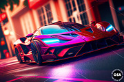 Supercar in the City Illustration, a Wallpaper Graphic by Other Side Art (Thumbnail 6 of 8)