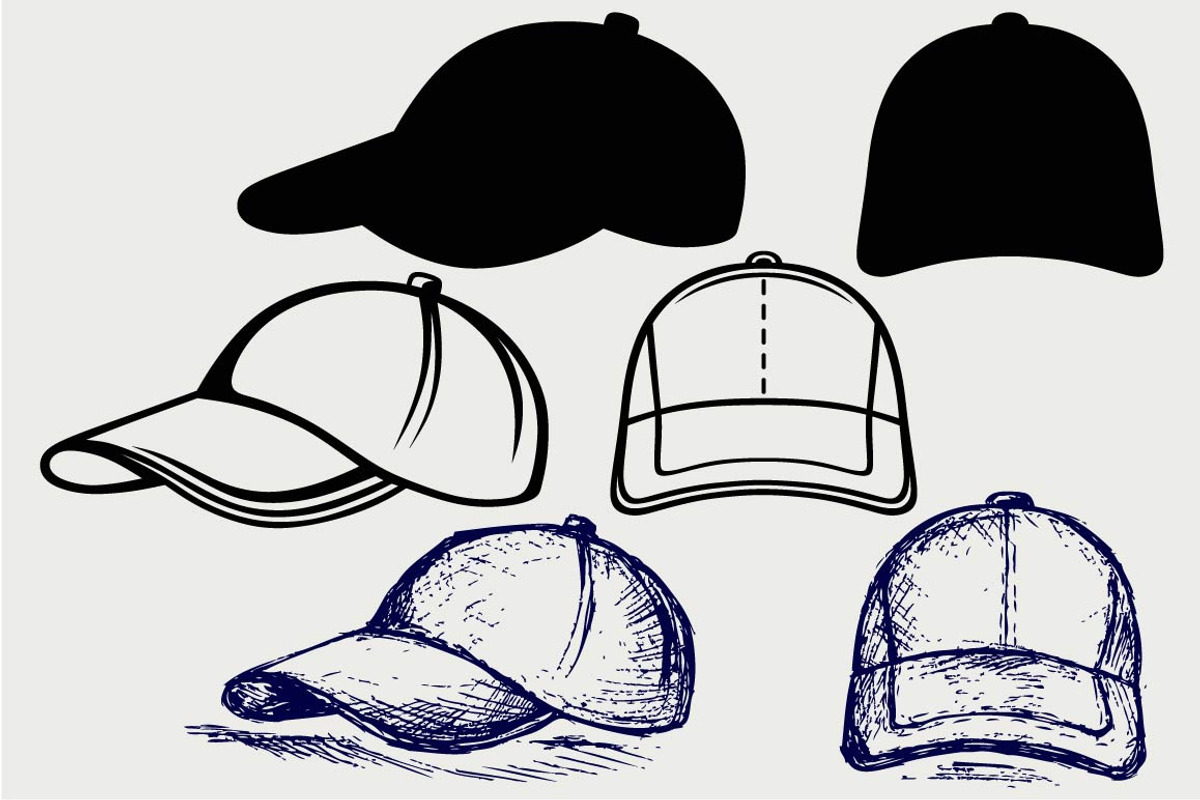 Baseball Cap SVG, an Outline Icon by LineworkStock