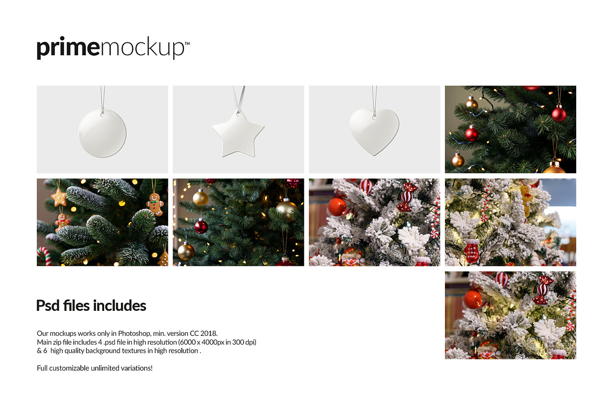 Christmas Ceramic Ornaments Mockup, a Household Mockup by PrimeMockup (Photo 10 of 10)