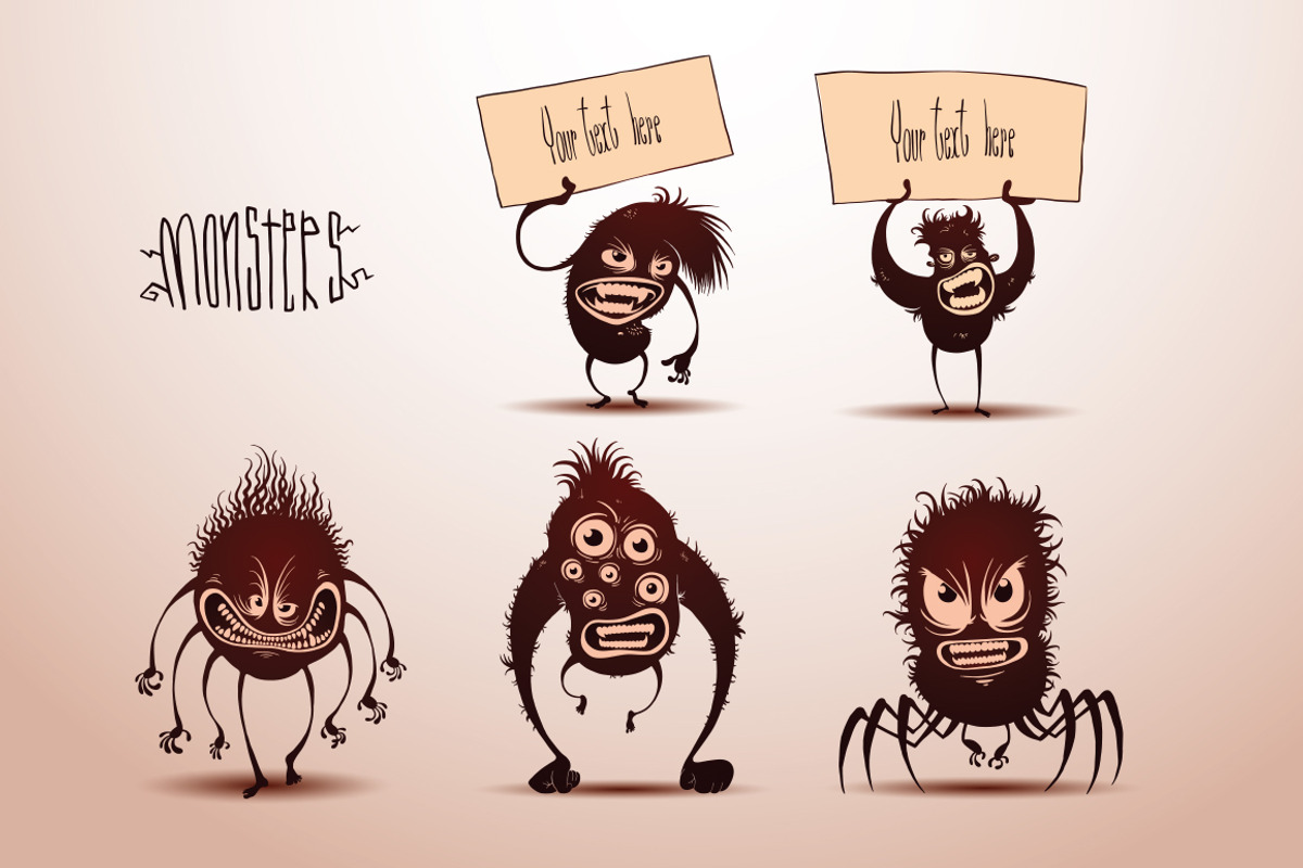 Monsters bundle, vector, an Illustration by IvanNikulin (Photo 2 of 2)