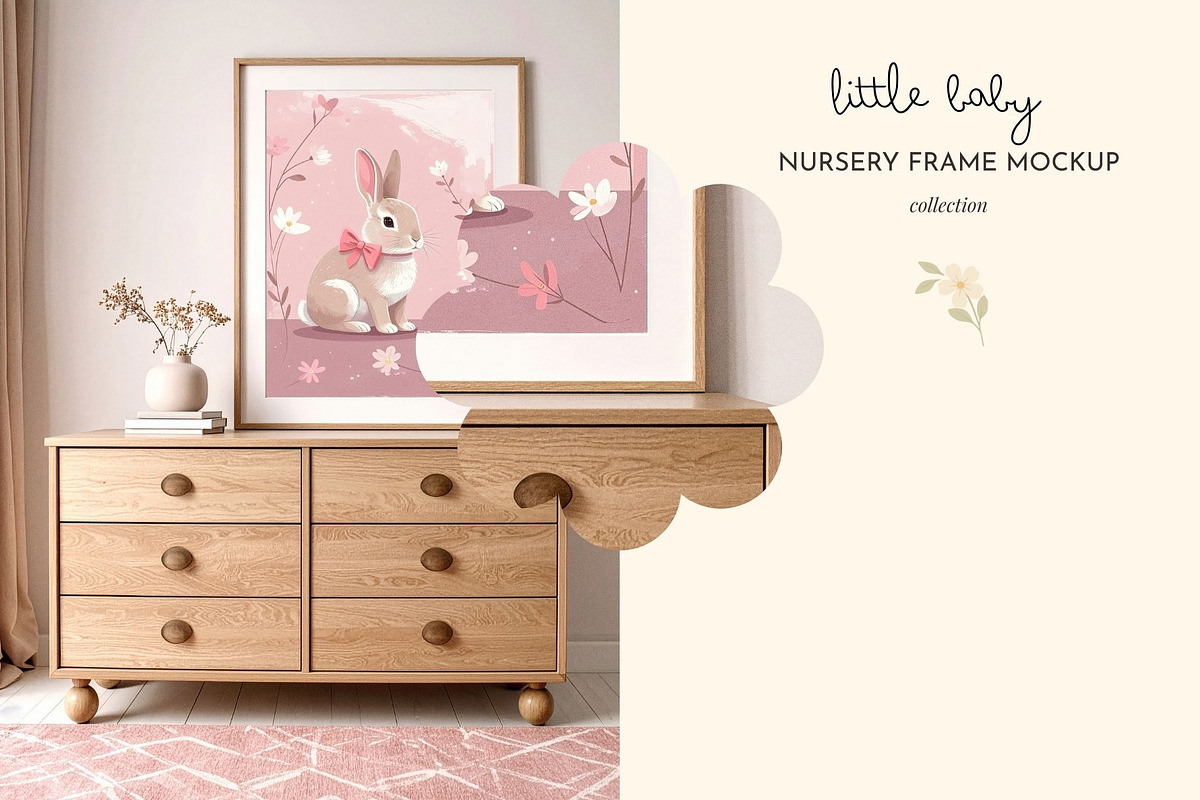 Girls Nursery Frame Mockup, a Household Mockup by Coco & Cub Studio (Photo 5 of 5)