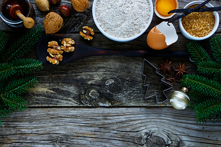 Christmas holiday baking containing anise, background, and baking, a Food & Drink Photo by Yuliya Gontar