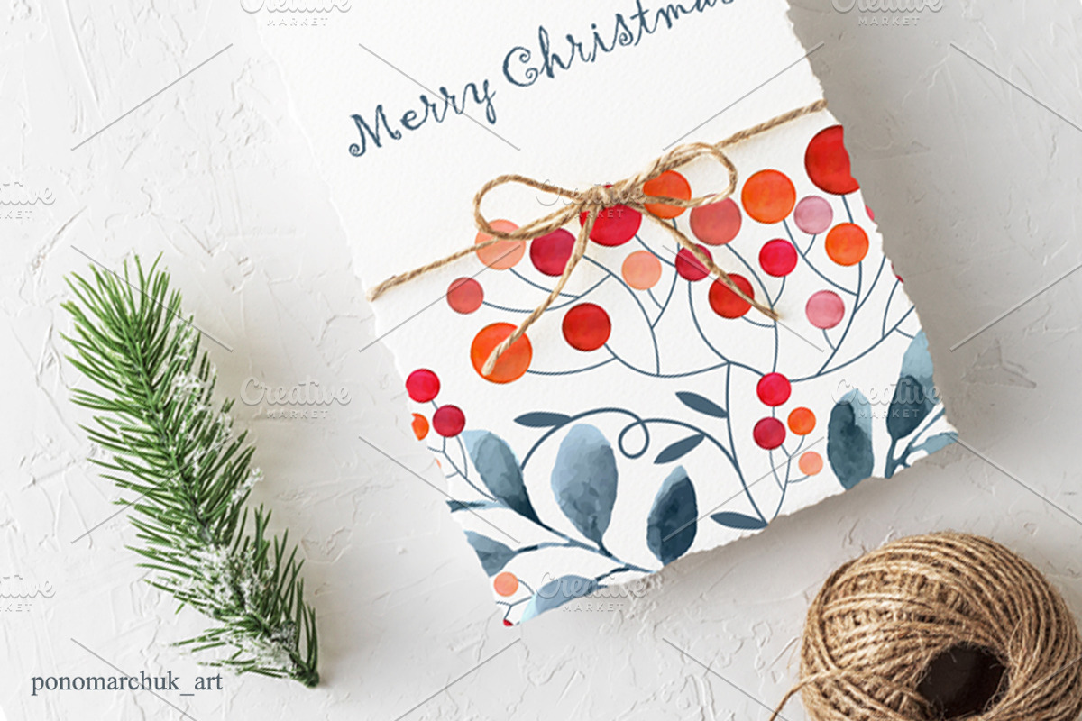 Winter Birds. Vector collection, a Decorative Illustration by Colibri Watercolor (Photo 7 of 9)