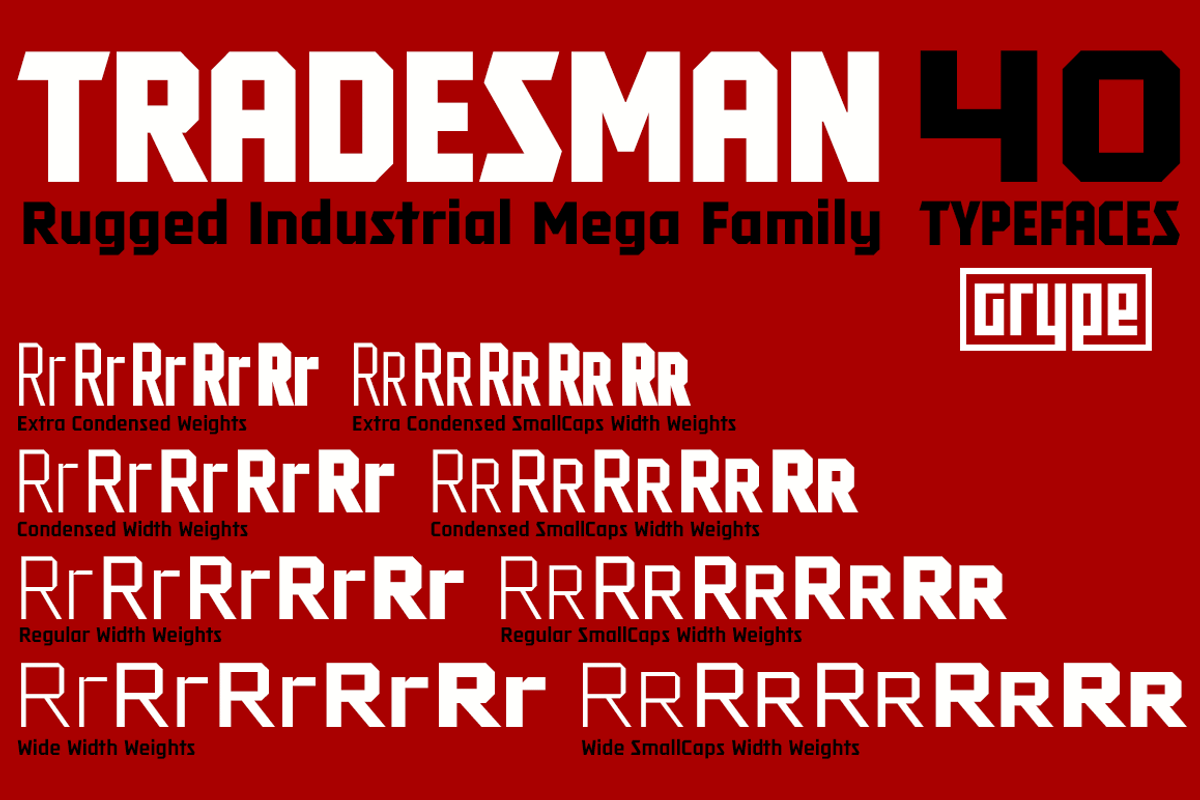 Tradesman Collection, a Sans Serif Font by GRYPE (Photo 3 of 6)