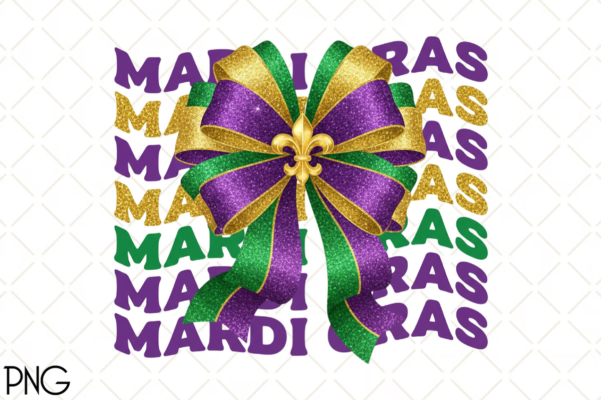 Mardi Gras Sublimation PNG, an Illustration by Black Bird Studio (Photo 1 of 3)