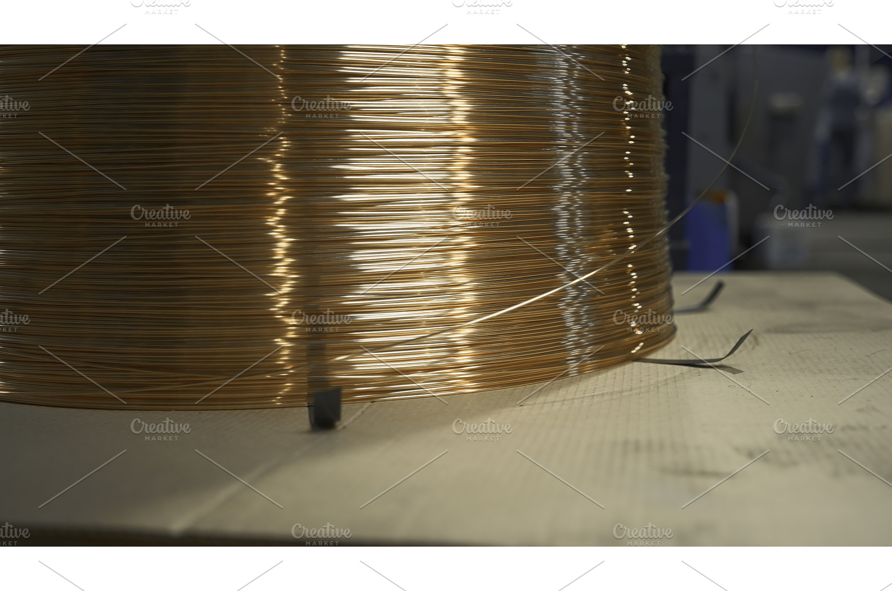Close-up of wound copper wire in, an Industrial Photo by Media Whale Stock