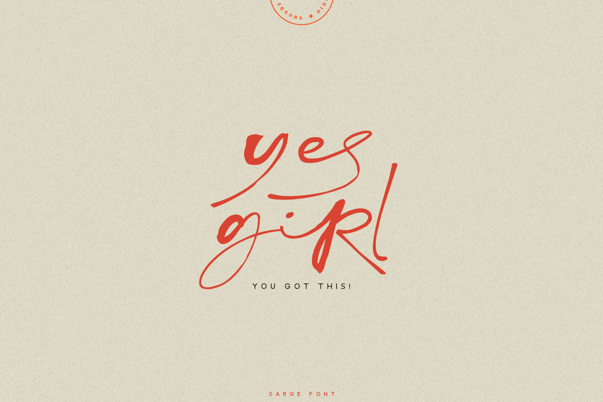 Sarge Font, a Script Font by vuuuds (Photo 9 of 10)