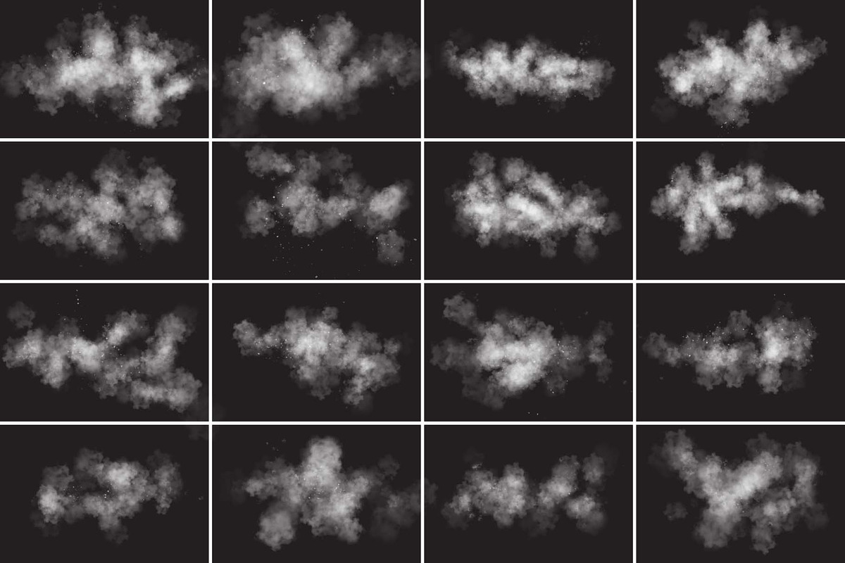 Real Smoke Photoshop Brushes Bundle, a Brush Add-On by MRI STUDIO (Photo 2 of 34)