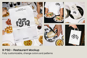 Restaurant Mockup Branding Bundle