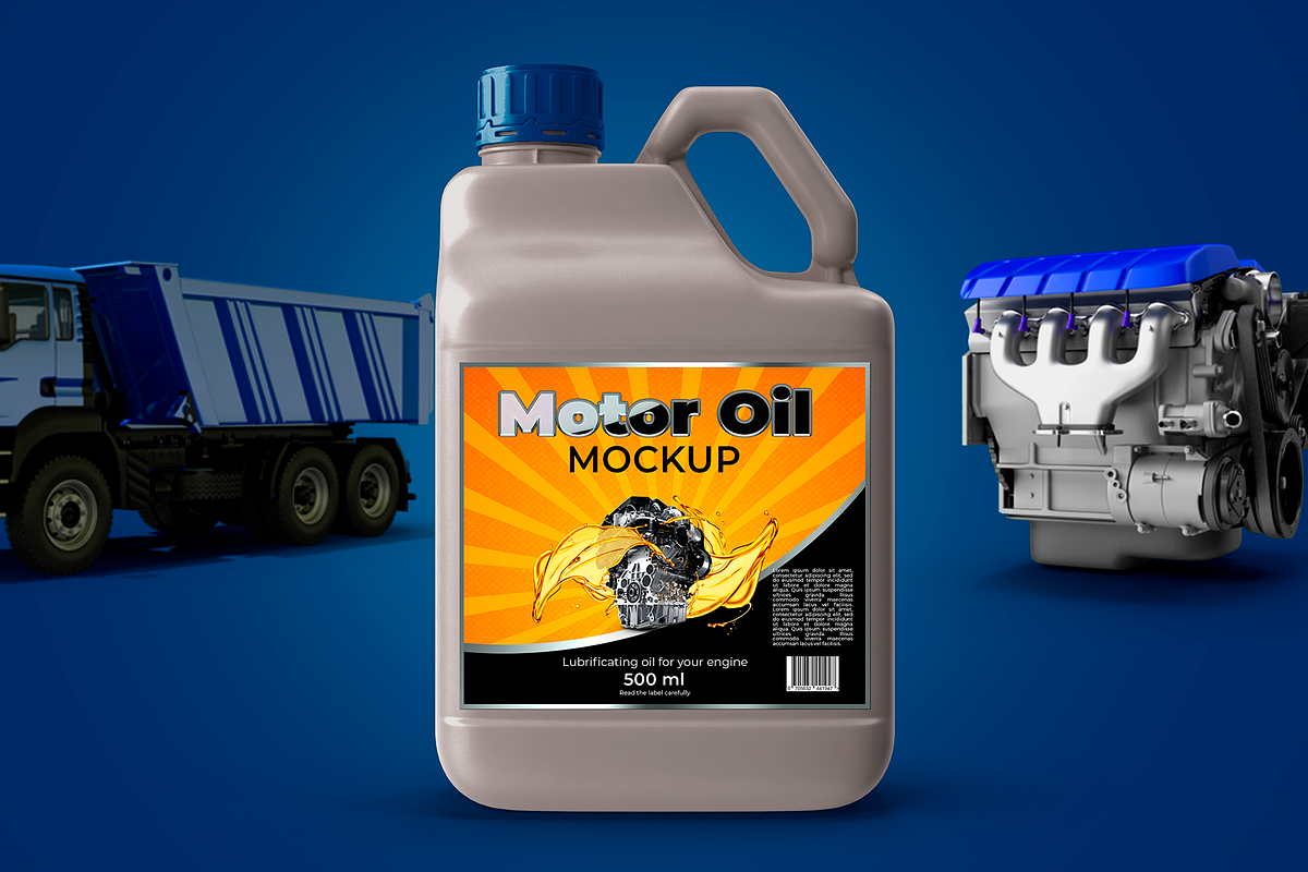 Bottle Motor Oil Mockup, a Mockup by rogeriomarcos (Photo 6 of 7)