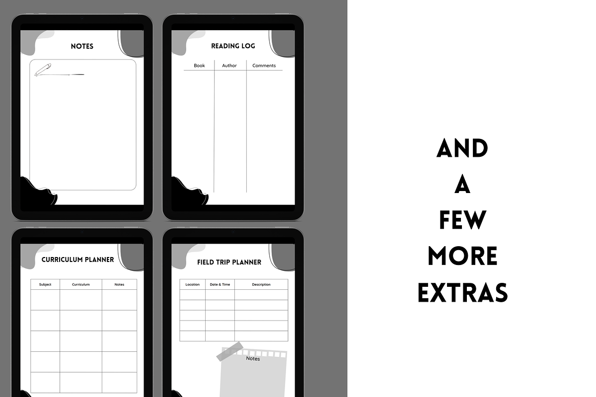Homeschool planner template, a Stationery Template by Simple Projects (Photo 4 of 4)