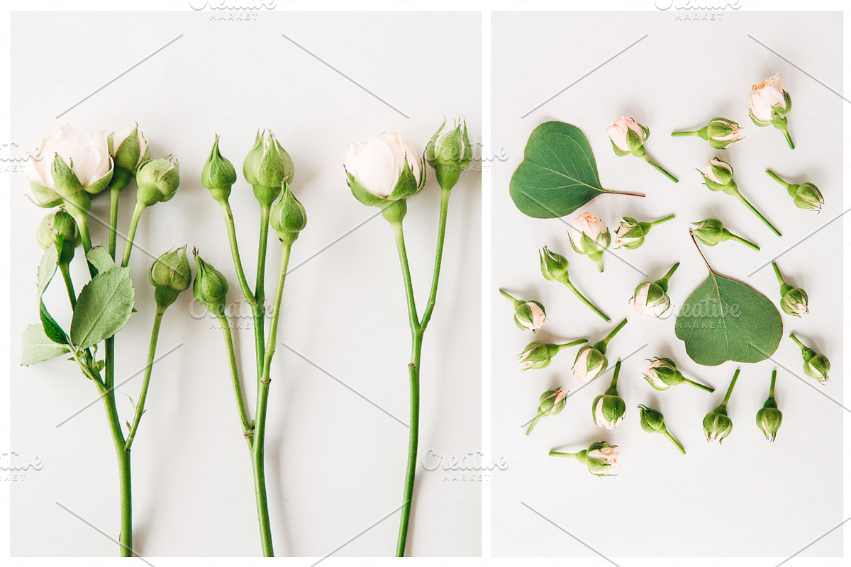 Creative floral flat lays bundle, a Print Template by Kolomiyets Viktoriya (Photo 5 of 5)