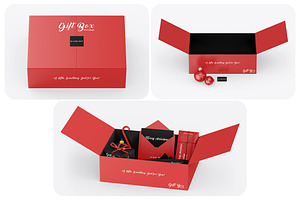 Christmas Gift Box Mockups, a Mockup by Mockups Planet