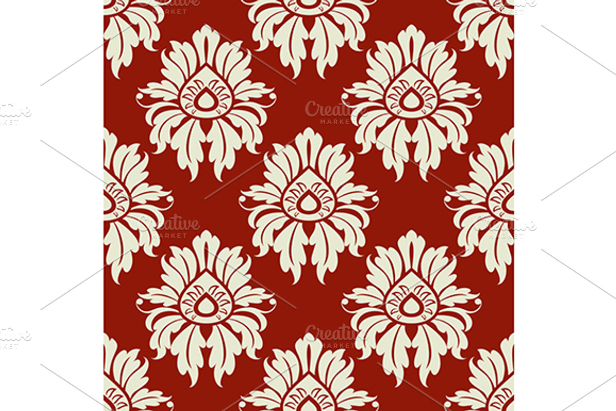 Beige floral seamless pattern, a Pattern Graphic by Vector Tradition (Photo 1 of 3)