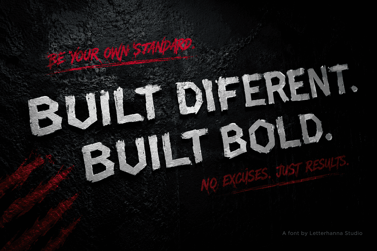 Roughcraft Font – Bold Handmade, a Handwritten Font by Letterhanna Studio (Photo 3 of 9)