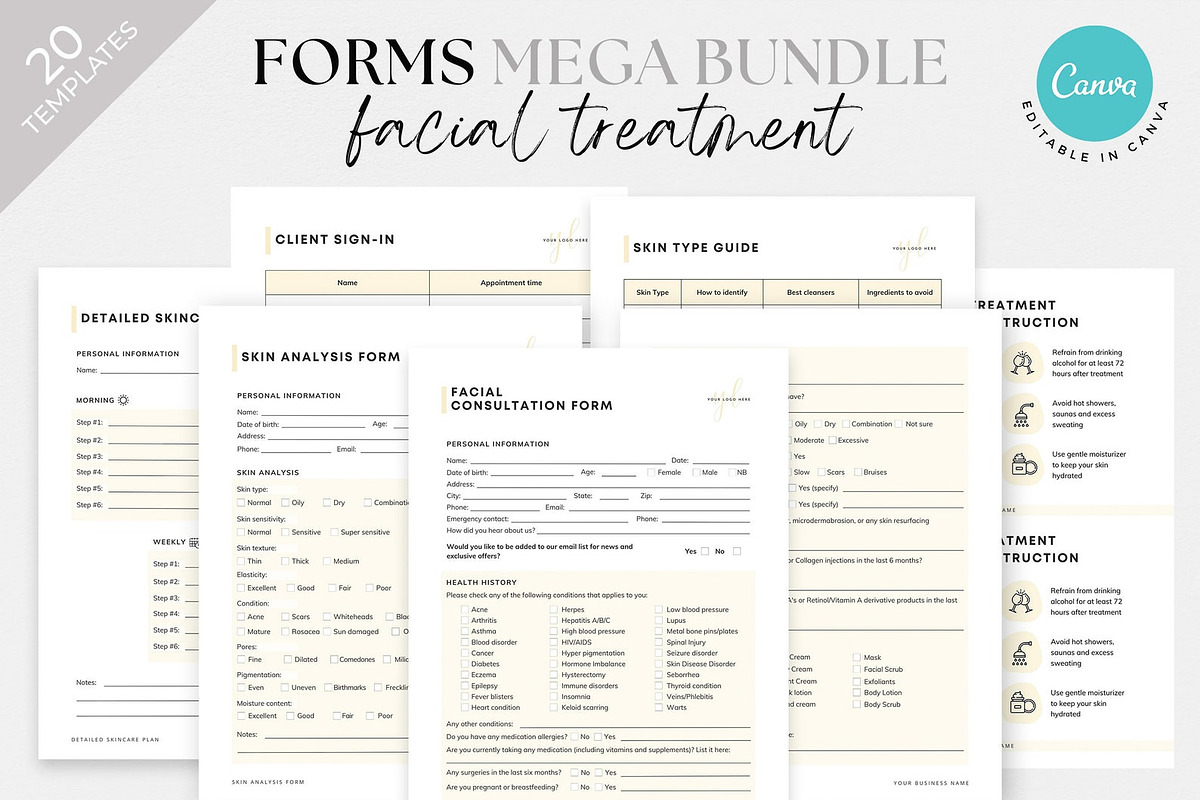 Skincare Consent Forms, a Websites & App Template by SwitzerShop (Photo 1 of 6)