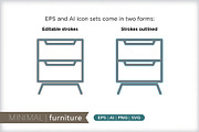 Minimal furniture icons, an Outline Icon by Picture Window (Thumbnail 3 of 5)