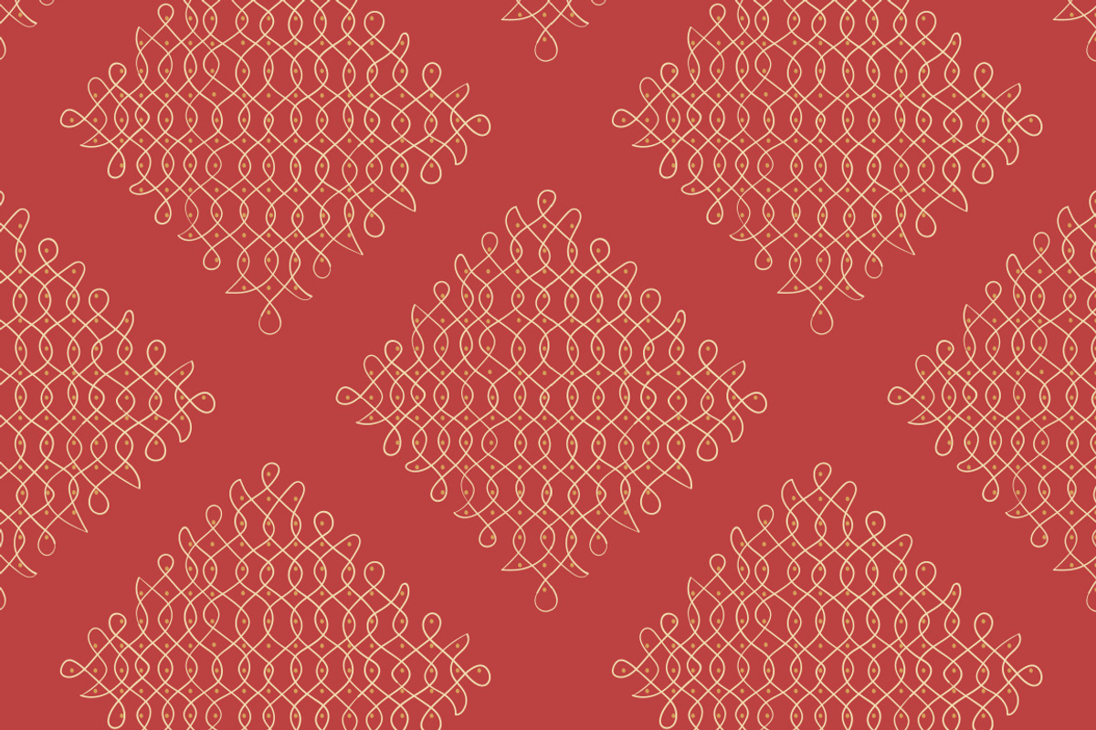 10 Seamless Indian Doodle Patterns, a Pattern Graphic by Swathi Kirthyvasan (Photo 6 of 7)