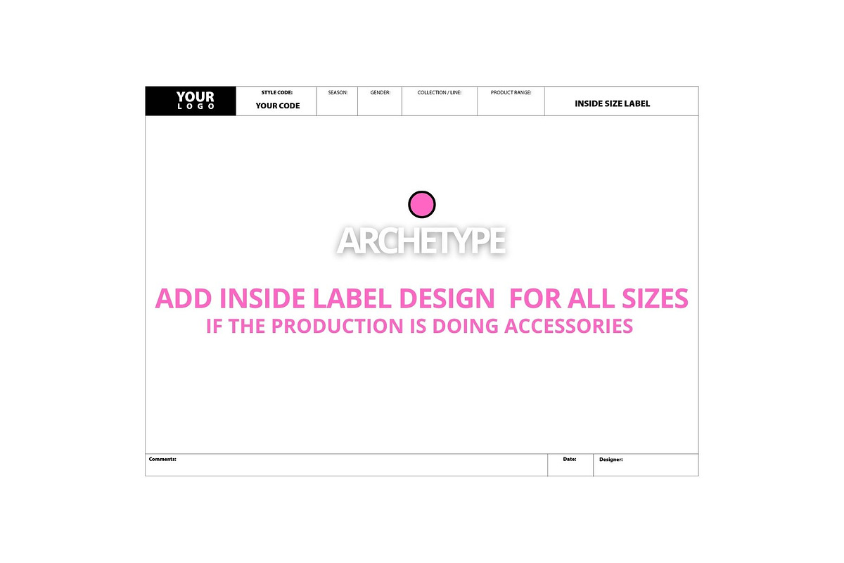 Blank Apparel Tech Pack, a Presentation Template by Archetype Design (Photo 4 of 7)