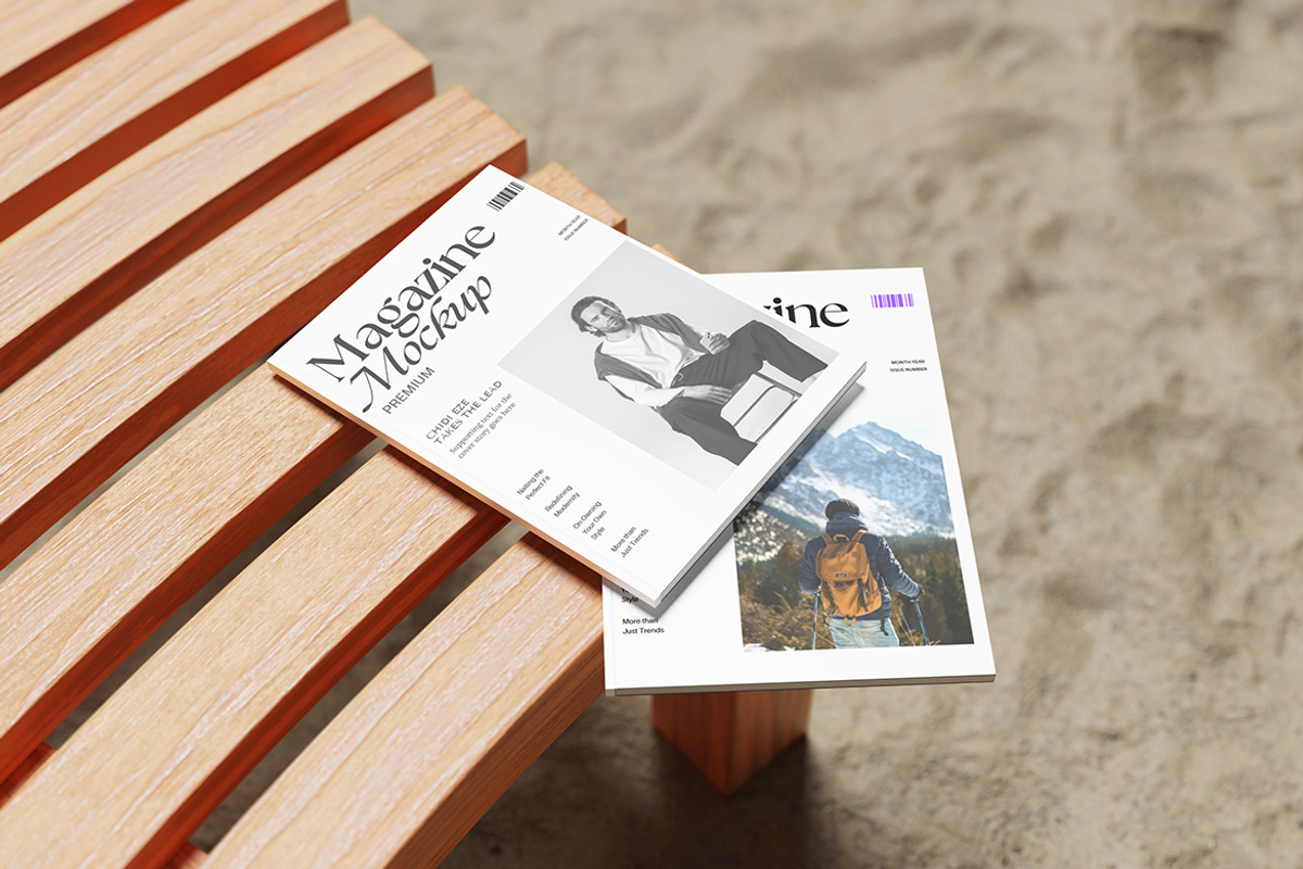 Realistic Two Magazine Mockup, a Mockup by My Code Std (Photo 4 of 6)