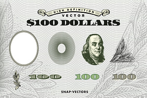 Vector $100 Dollars