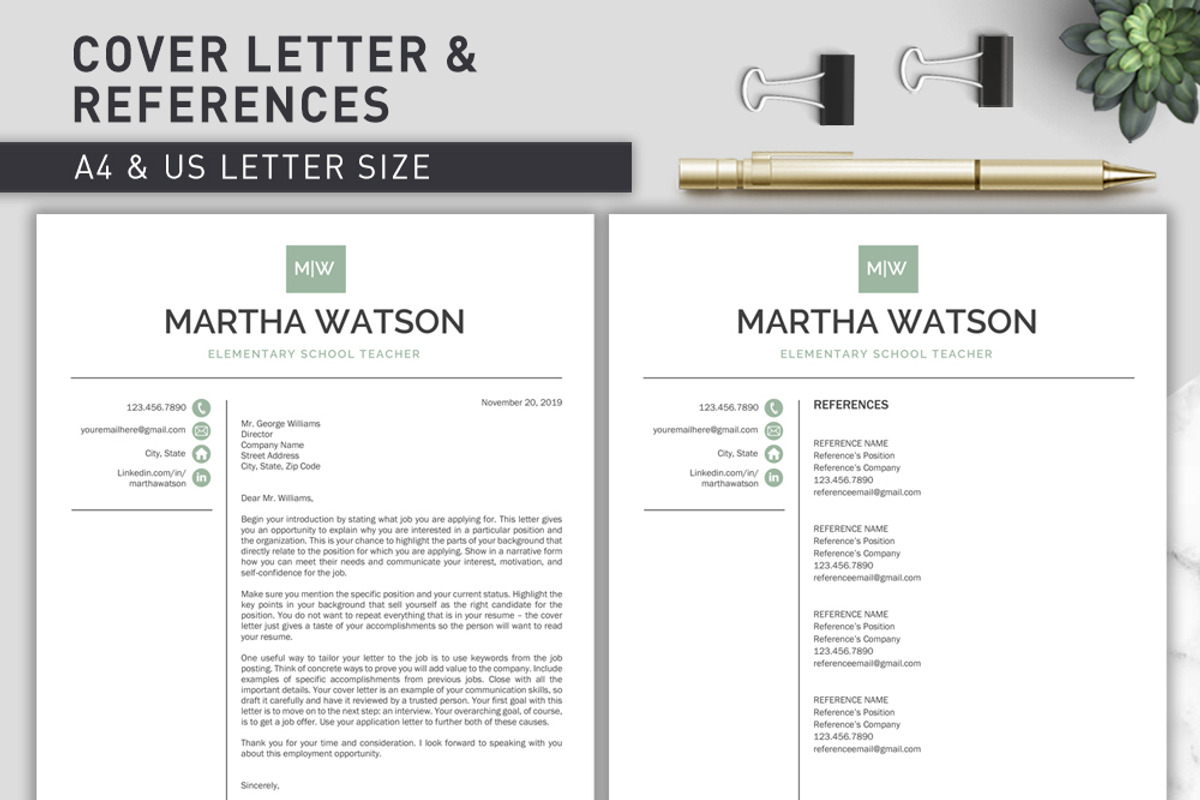 Resume Template / Teacher CV, a Resume Template by Klamp Studio (Photo 6 of 7)