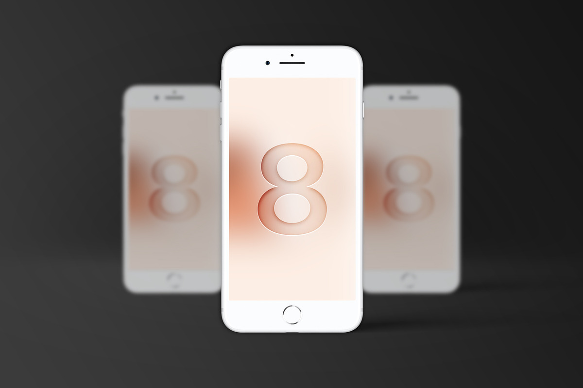 iPhone 8 Mockup, an iPhone Mockup by Nadasol (Photo 2 of 4)