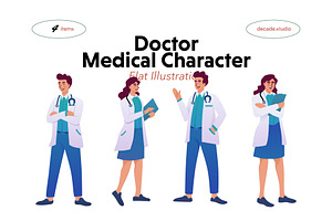 Doctor Medical Character, a Healthcare Illustration by Decade Studio