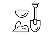 Shovel Line Icon, an Outline Icon by Pexelpy (Thumbnail 2 of 2)