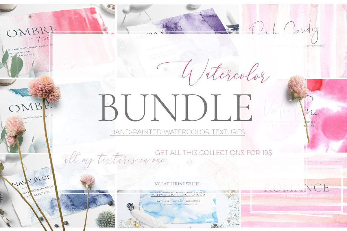 52in1 Whole Shop Bundle Watercolor, an Animal Illustration by Catherine Wheel (Photo 28 of 28)