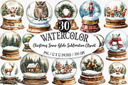 Christmas Snow Globe Sublimation, an Illustration by Designking (Thumbnail 1 of 5)