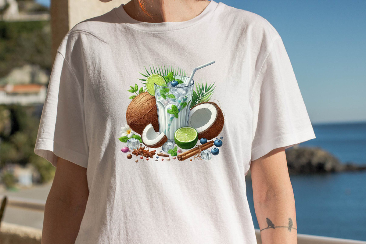 Coconut Drink Sublimation Clipart Bu, an Illustration by SVGArt (Photo 4 of 8)