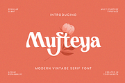 Mufteya - Retro Serif Font, a Serif Font by Zarma Type (Thumbnail 1 of 14)