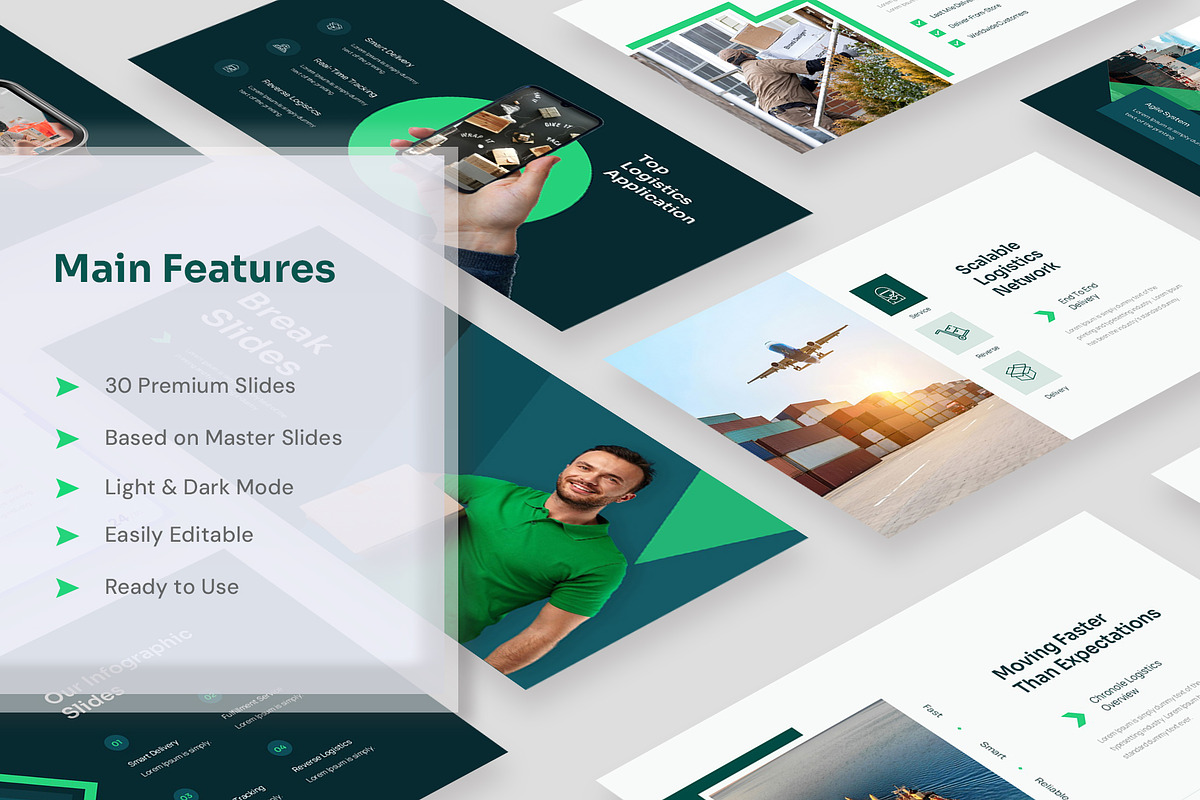 Logistic & Delivery PowerPoint, a Presentation Template by New Coral Design (Photo 2 of 6)
