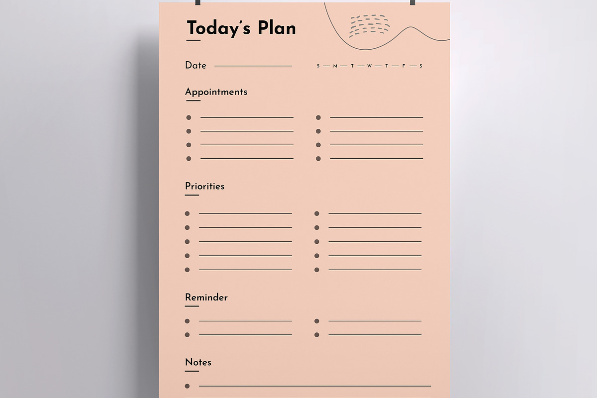 Daily Planner Template, a Stationery Template by MightyDesign (Photo 4 of 7)