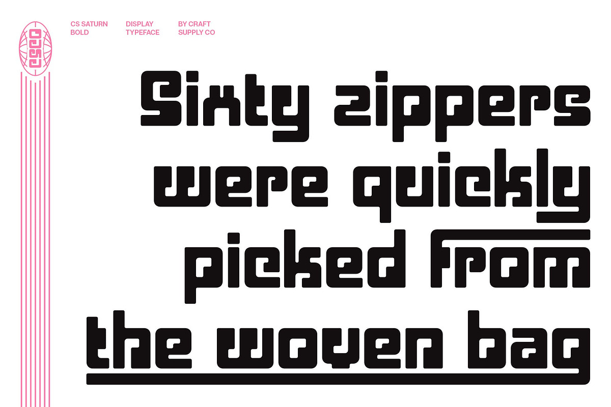 CS Saturn – Bold Display Font, a Sans Serif Font by Craft Supply Co. (Photo 4 of 8)