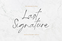 Last Signature Handwritten Font