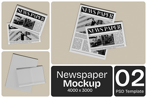 Newspaper Mockup, an Advertising Mockup by Permadi Creative